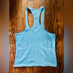 Sky blue stringer medium slim fit tank top